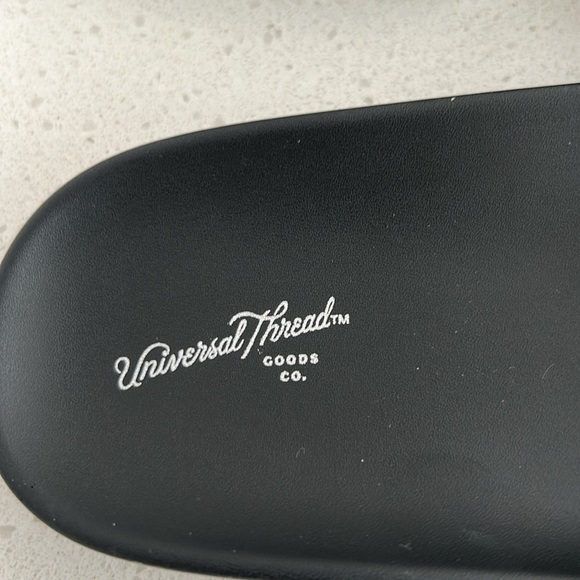 Universal Thread Black Poly Woven Slip On Slides Sandals Women's Size 6.5 New - Picture 7 of 11